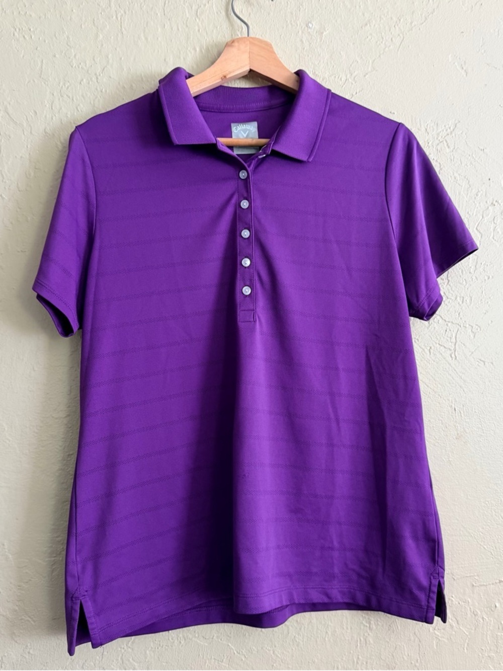 Callaway Women's Purple Button-Front Golf Polo
